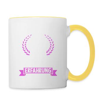 60 Jahre alt 60 Jährige 60 Jähriger 60. Geburtstag - Tasse zweifarbig - Weiß/Gelb - Rechts