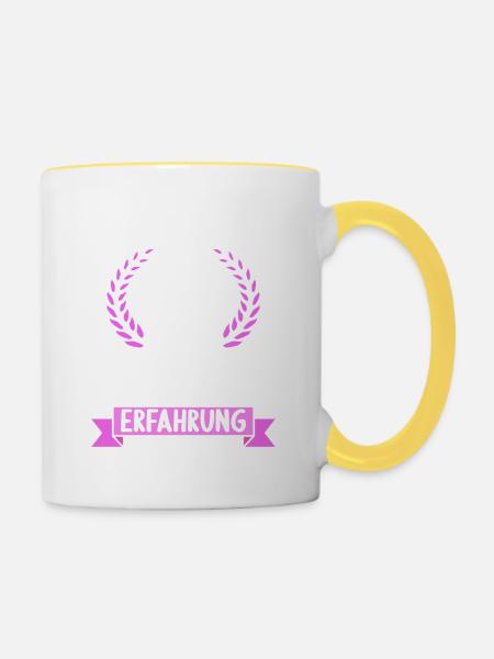 50 Jahre alt 50 Jährige 50 Jähriger 50. Geburtstag - Tasse zweifarbig - Weiß/Gelb