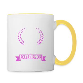 40 ans 40 ans 40 ans 40 ans 40 ans - Mug contrasté - blanc/jaune - Droite