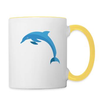 Je ne suis pas un divertissement Droits d’animaux - Mug contrasté - blanc/jaune - Droite