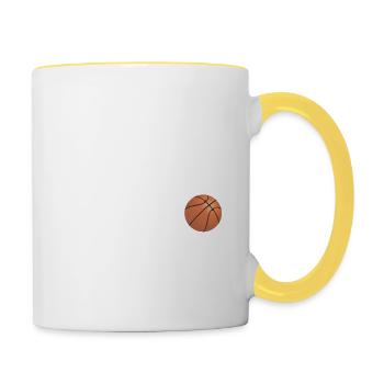 Du erschreckst mich nicht, ich trainiere Girl's Basketball Fun - Tasse zweifarbig - Weiß/Gelb - Rechts