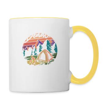 États-Unis États-Unis Parc national - Mug contrasté - blanc/jaune - Droite