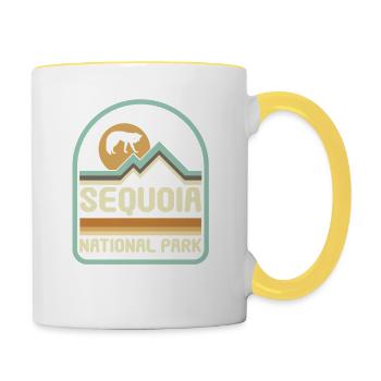États-Unis États-Unis Parc national - Mug contrasté - blanc/jaune - Droite