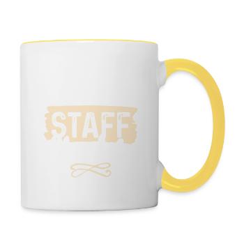 Membres du personnel - Mug contrasté - blanc/jaune - Droite