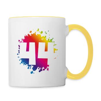 44 Number of blobs - Contrasting Mug - white/yellow - Right