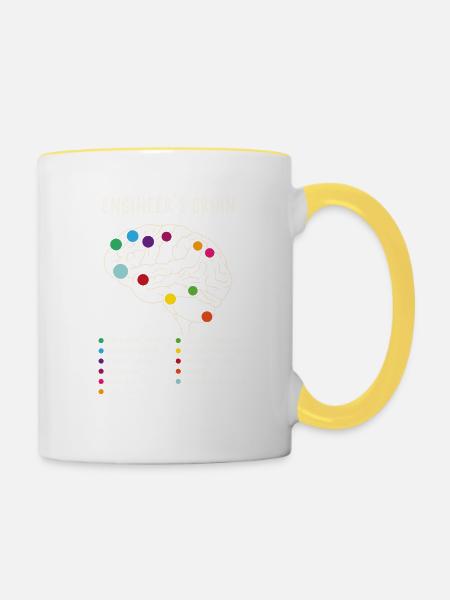 Engineering Games Process Engineer's Brain - Tasse zweifarbig - Weiß/Gelb