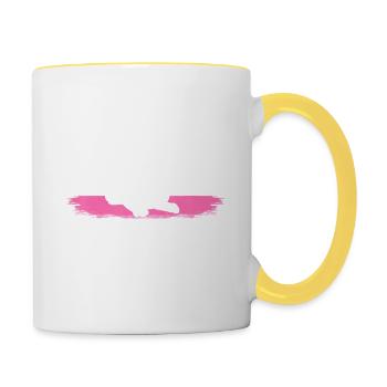 Only a girl who loves squirrel T shirt - Contrasting Mug - white/yellow - Right