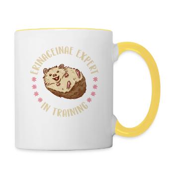 Hérisson - Mug contrasté - blanc/jaune - Droite