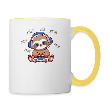 Sloth - Contrasting Mug - white/yellow - Right