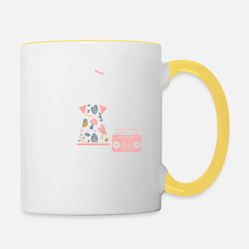Breakdance Breakdancer Breakdancing - Contrasting Mug - white/yellow