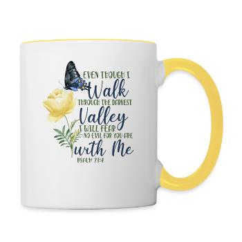 Christian Bible Verse Quote - Tasse zweifarbig - Weiß/Gelb - Rechts
