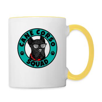 Cane Corso Squad I Dog Lover I Cane Corso - Contrasting Mug - white/yellow - Right