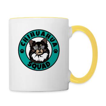 Chihuahua Squad I Dog Lover I Chihuahua - Contrasting Mug - white/yellow - Right