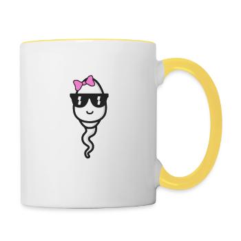 50 Jahre vor 50 Jahren schnellste 50. Geburtstag - Tasse zweifarbig - Weiß/Gelb - Rechts