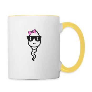 60 Jahre vor 60 Jahren schnellste 60. Geburtstag - Tasse zweifarbig - Weiß/Gelb - Rechts