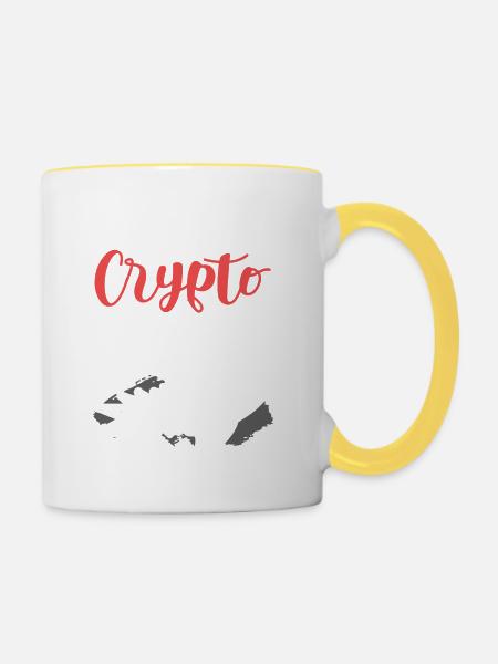 Crypto King - Tasse zweifarbig - Weiß/Gelb