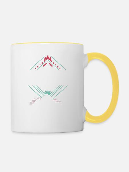 Ischgl Alpen Österreich - Tasse zweifarbig - Weiß/Gelb