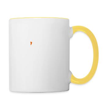 Schwan lustiger Spruch Geschenkidee - Tasse zweifarbig - Weiß/Gelb - Rechts