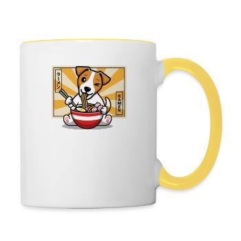Jack Russell - Contrasting Mug - white/yellow - Right