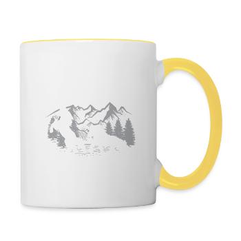 Ich Liebe Pferde Weil Mich Menschen Nerven Lustige - Tasse zweifarbig - Weiß/Gelb - Rechts