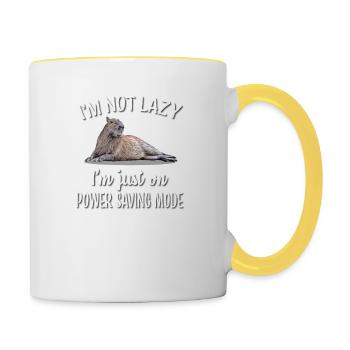 Capybara - Mug contrasté - blanc/jaune - Droite