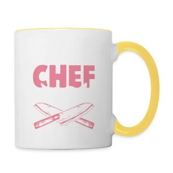 chef chef - Contrasting Mug - white/yellow - Right