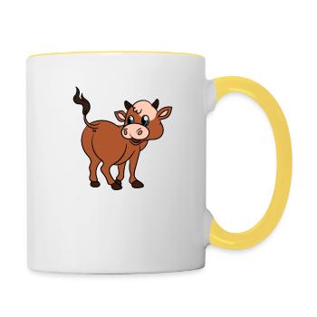 Cow's butt The Cow Whisperer - Contrasting Mug - white/yellow - Right