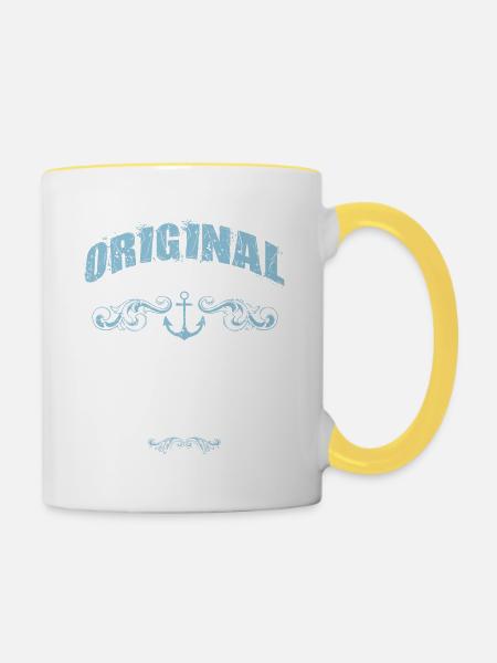 1969 original since - Tasse zweifarbig - Weiß/Gelb