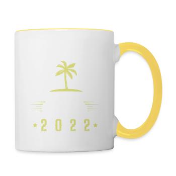 Goldstrand 2022 - Tasse zweifarbig - Weiß/Gelb - Rechts