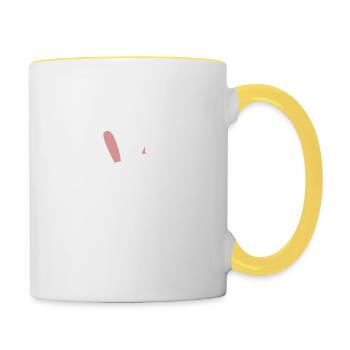 Offizielles Schlafshirt Hasen - Tasse zweifarbig - Weiß/Gelb - Rechts