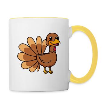 Truthan Comic Animal - Mug contrasté - blanc/jaune - Droite