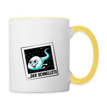 50. Geburtstag Mann lustig Club der alten Säcke 50 - Tasse zweifarbig - Weiß/Gelb - Rechts