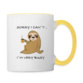 Sloth - Contrasting Mug - white/yellow - Right