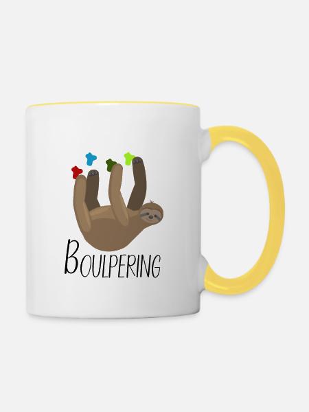Sloth - Tasse zweifarbig - Weiß/Gelb
