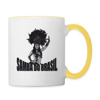 Brasilien - Tasse zweifarbig - Weiß/Gelb - Rechts