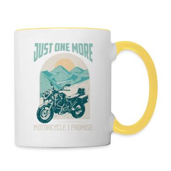 Just One More Motorcycle I Promise Motorcyclist B - Tasse zweifarbig - Weiß/Gelb - Rechts