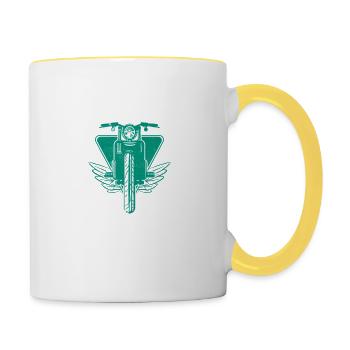 Yes I Do Have A Retirement Plan I Plan To Go Ridin - Contrasting Mug - white/yellow - Right