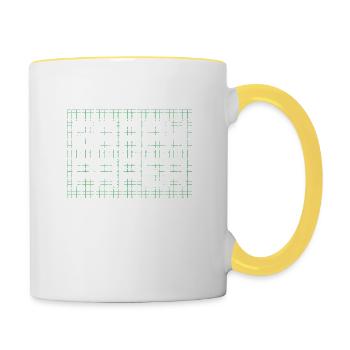 Lustige Mathematik Kunst Mathematik Student Mathe Lover Cool - Tasse zweifarbig - Weiß/Gelb - Rechts