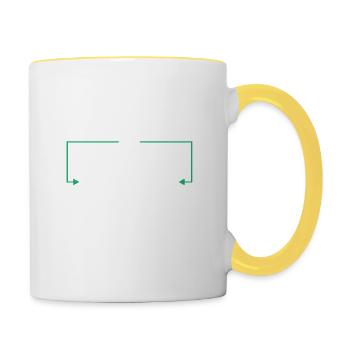 Lustige Mathematik Kunst Student Wortspiel Mathematik Liebhaber Wortspiel - Tasse zweifarbig - Weiß/Gelb - Rechts