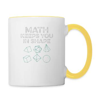 Lustige Mathematik Lehrer Kunst Mathematik Gleichung Liebhaber - Tasse zweifarbig - Weiß/Gelb - Rechts