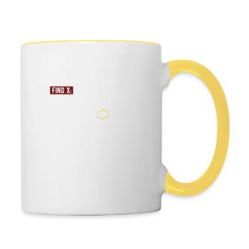 Mathe ist leicht zu finden x hier ist es coole Mathematik - Tasse zweifarbig - Weiß/Gelb - Rechts
