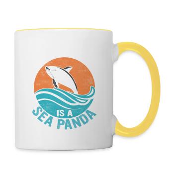 My Spirit Animal Is A Sea Panda Marine Biology Sc - Tasse zweifarbig - Weiß/Gelb - Rechts