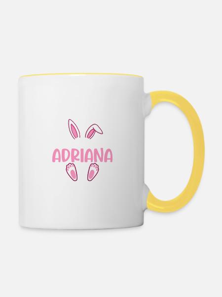 ADRIANA Easter - Tasse zweifarbig - Weiß/Gelb