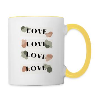 LOVE - Contrasting Mug - white/yellow - Right