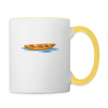 Emmenez-moi sur la rivière Kayak Canoë nautique - Mug contrasté - blanc/jaune - Droite