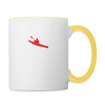 Ist mein Kajak in Ordnung Lustig Kajakfahren - Tasse zweifarbig - Weiß/Gelb - Rechts