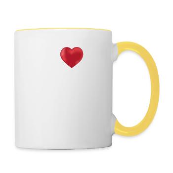 I Love Motor Boating Lake Boating Summer Boat - Contrasting Mug - white/yellow - Right
