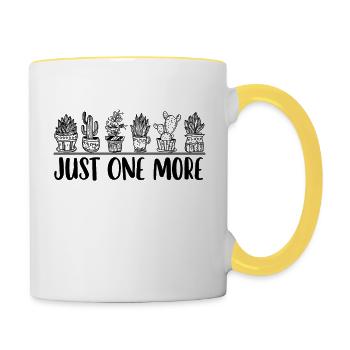 Just One More Plant Funny House Plant Gardening - Contrasting Mug - white/yellow - Right