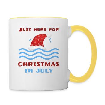 Christmas in July - Contrasting Mug - white/yellow - Right
