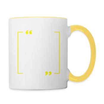 Boxen Liebe - Boxer Geschenkidee - Tasse zweifarbig - Weiß/Gelb - Rechts